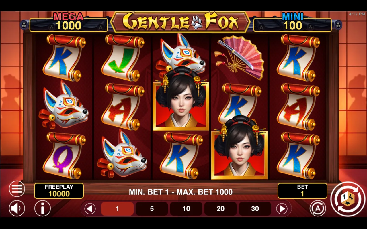 The base game — Gentle Fox Hold And Win