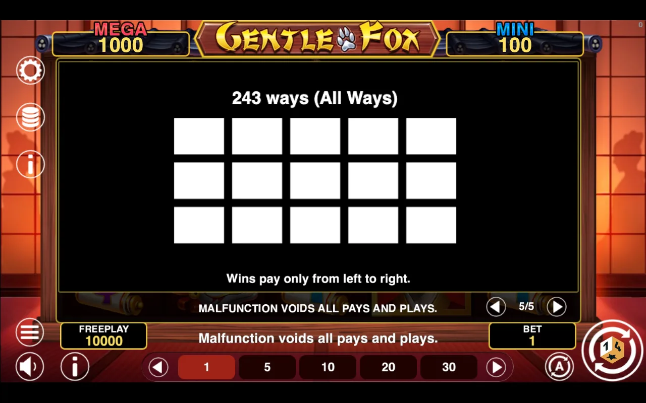 Game rules, page 5 — Gentle Fox Hold And Win