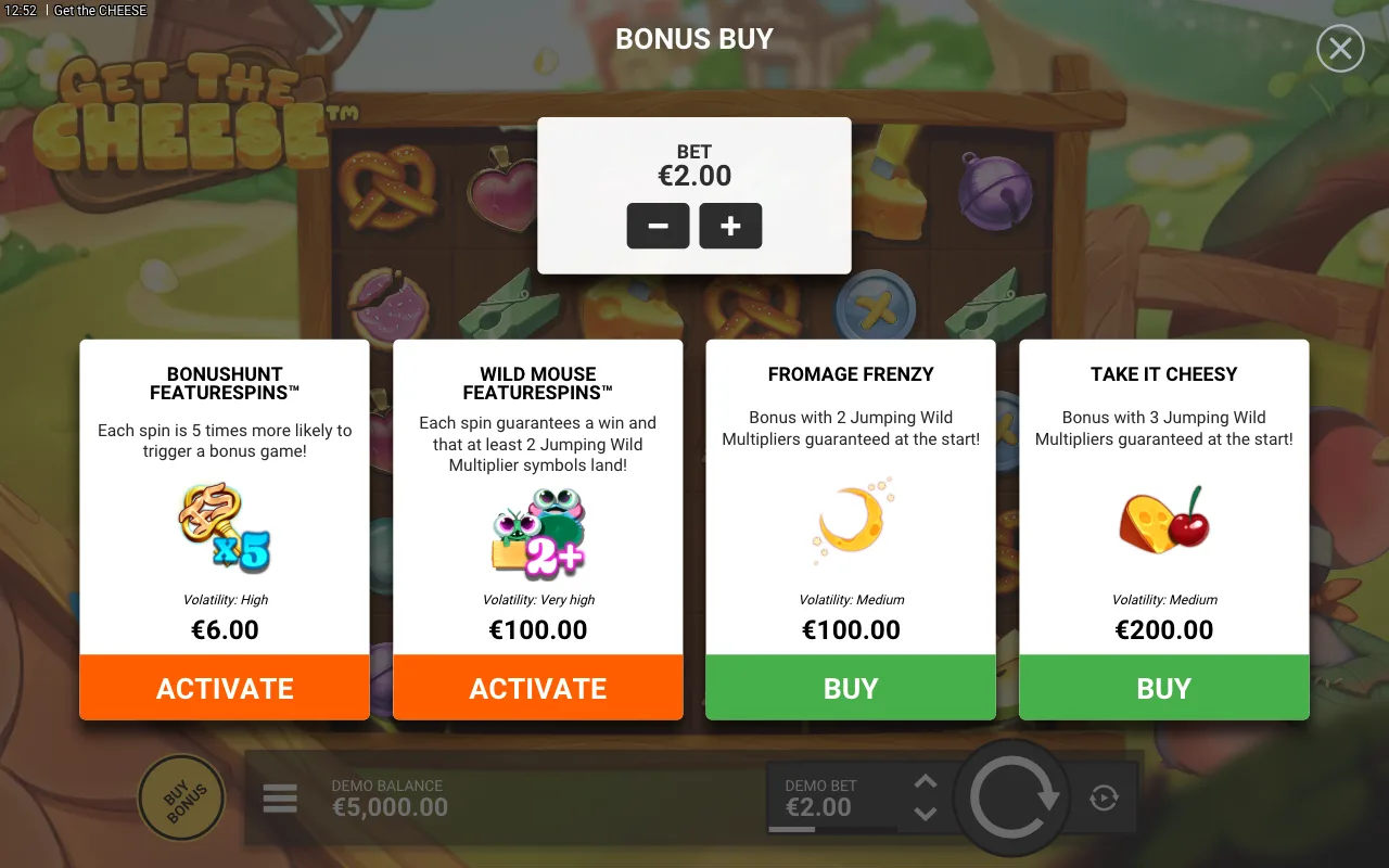 Buying the feature — Get the Cheese