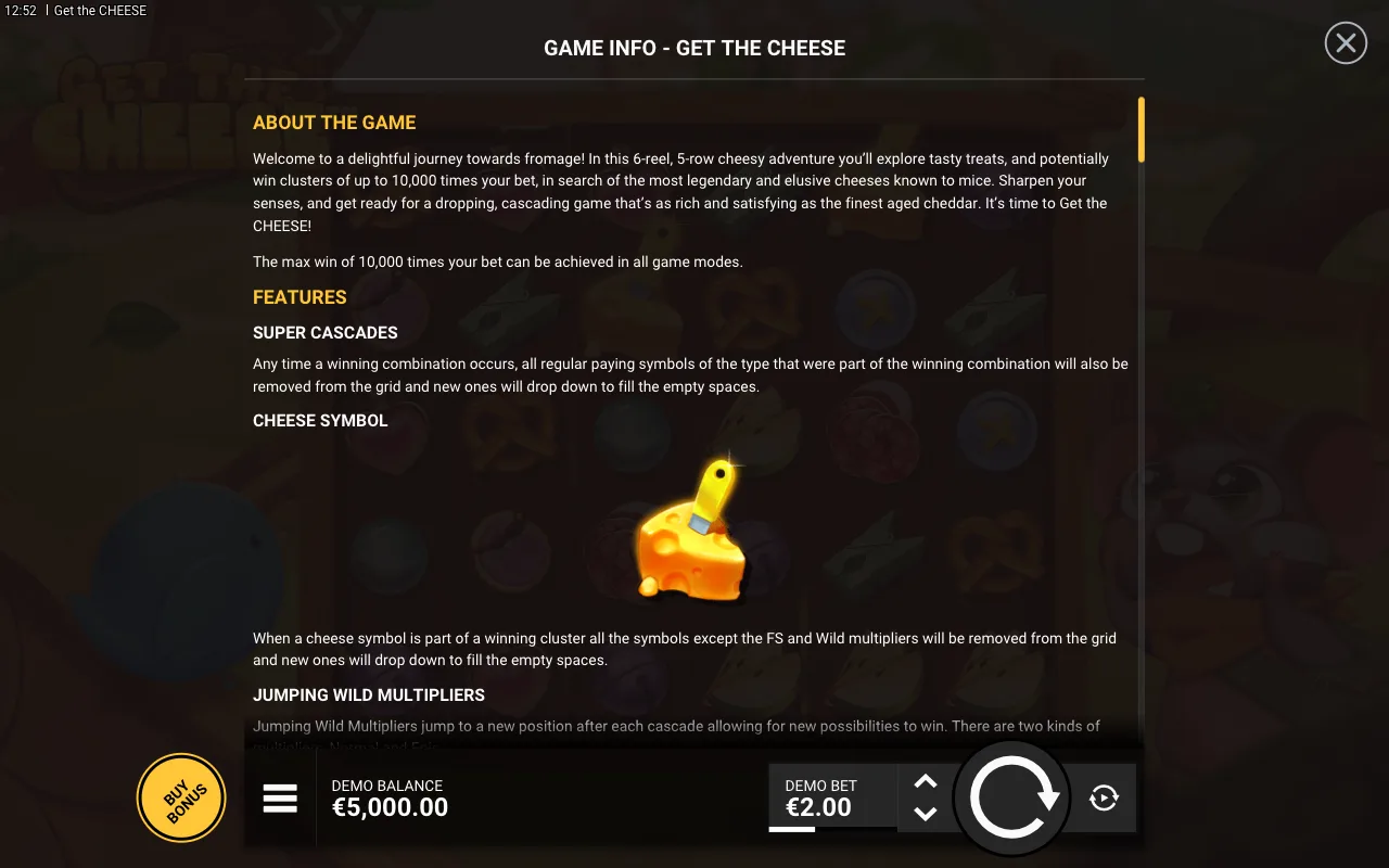 Game rules, page 1 — Get the Cheese