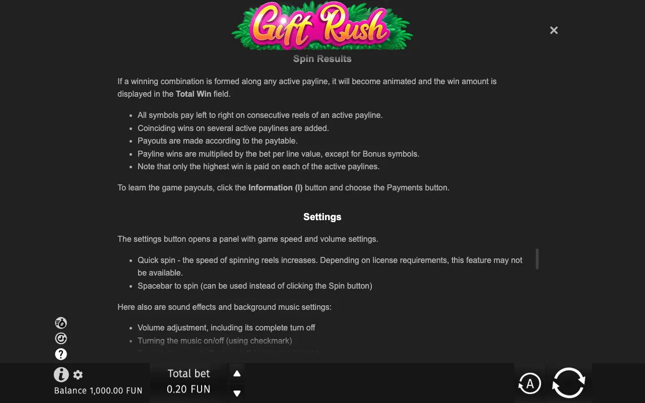 Game rules, page 8 — Gift Rush