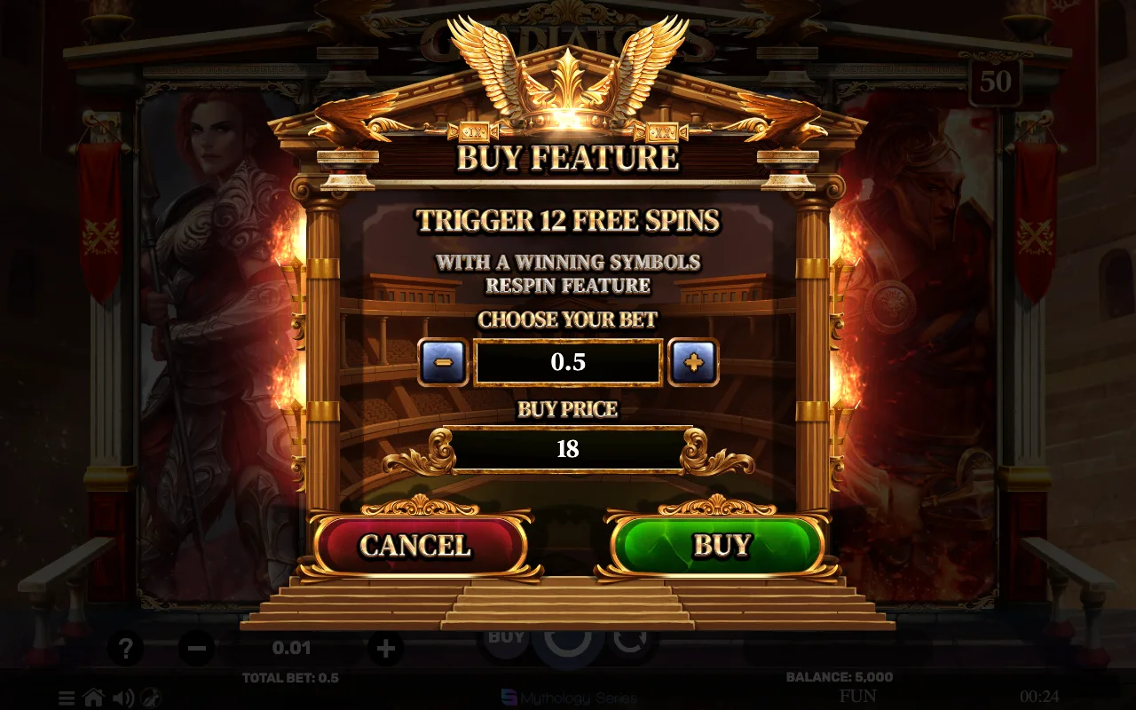 Buying the feature — Gladiators Rising