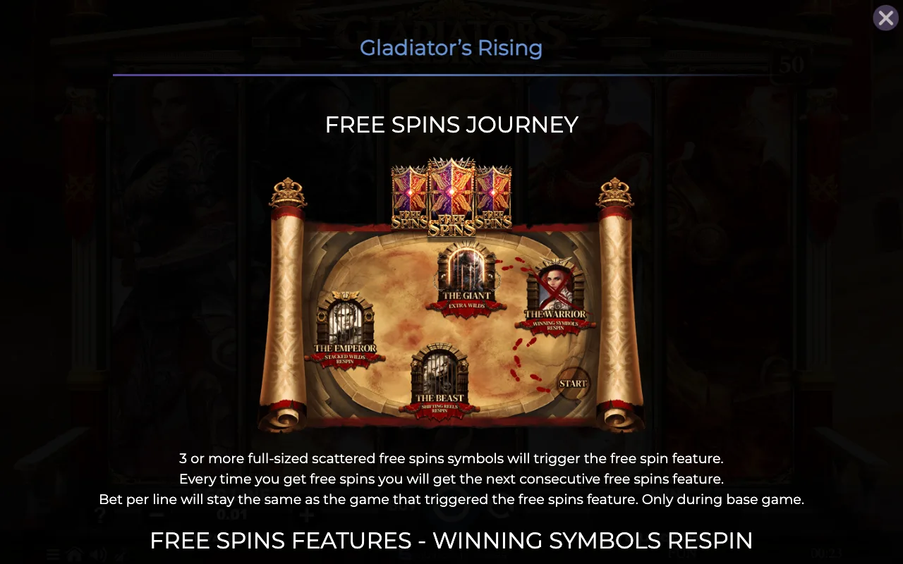 Game rules, page 1 — Gladiators Rising
