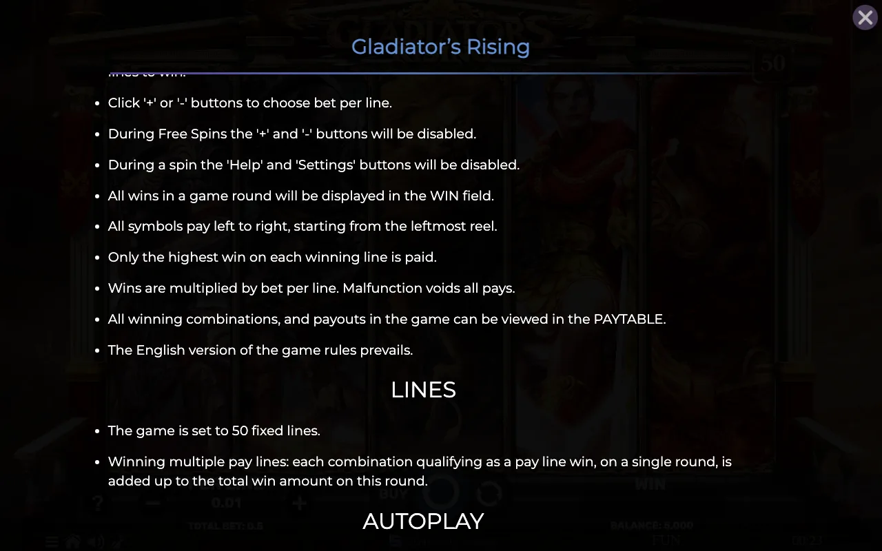 Game rules, page 7 — Gladiators Rising