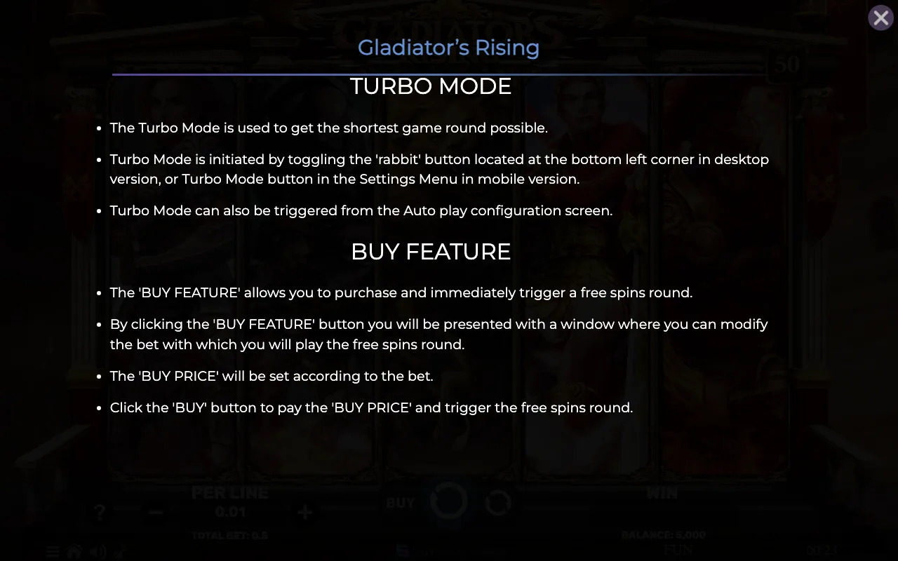 Game rules, page 8 — Gladiators Rising