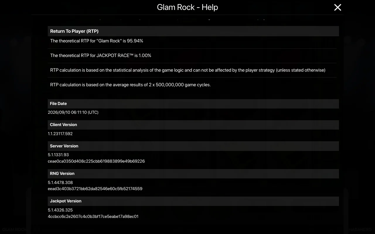 Spielregeln, Seite 2 — Glam Rock