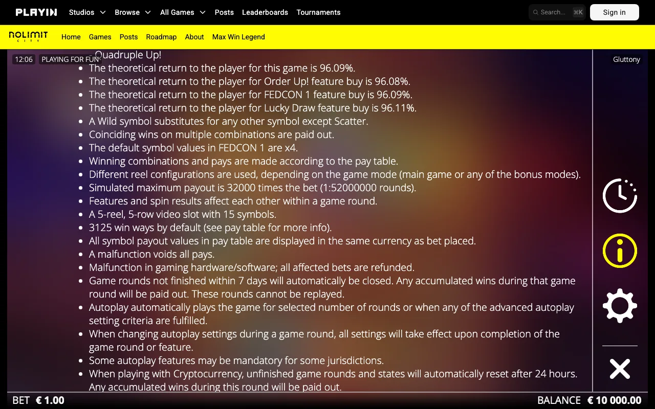 Game rules, page 3 — Gluttony