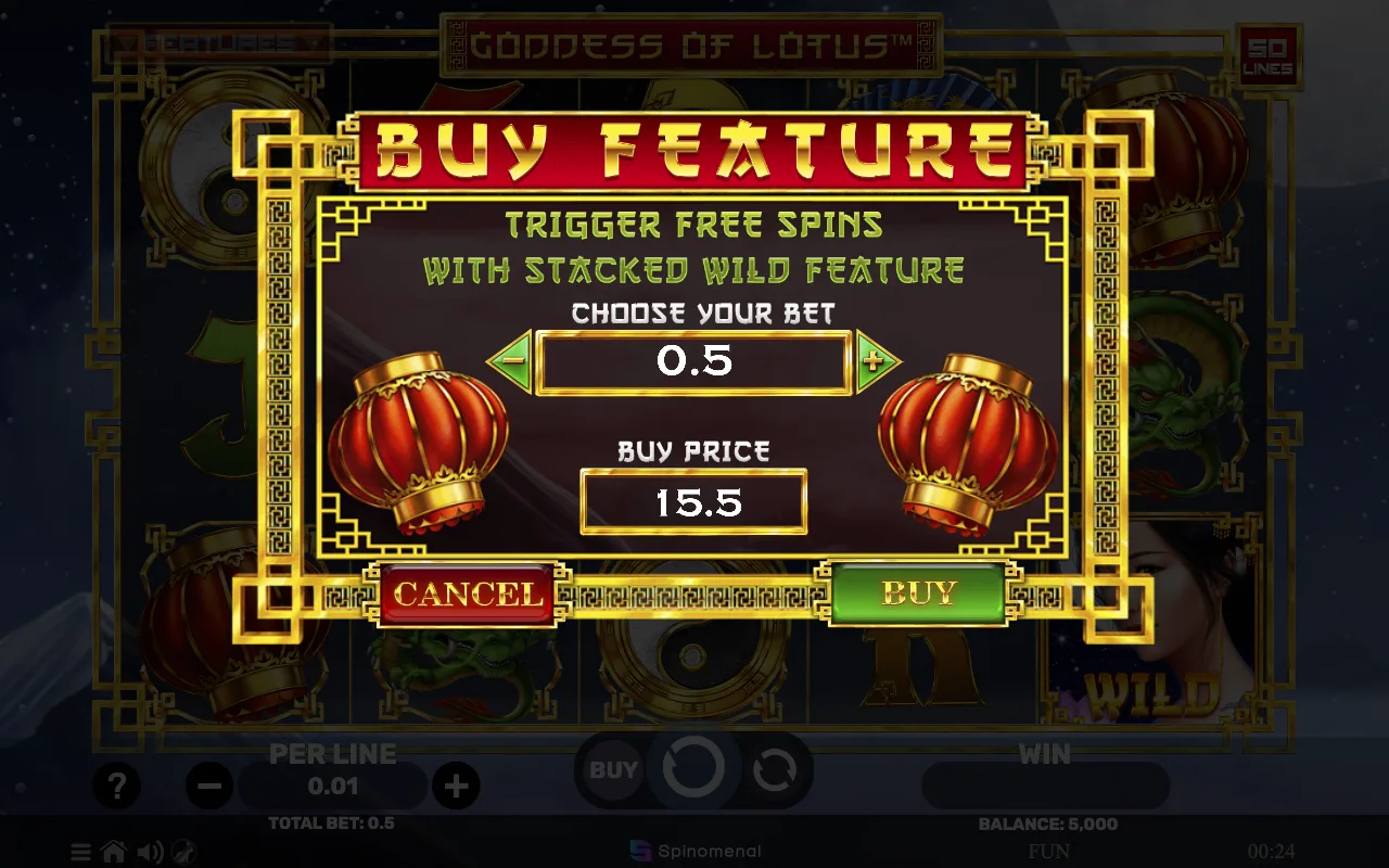 Buying the feature — Goddess of Lotus