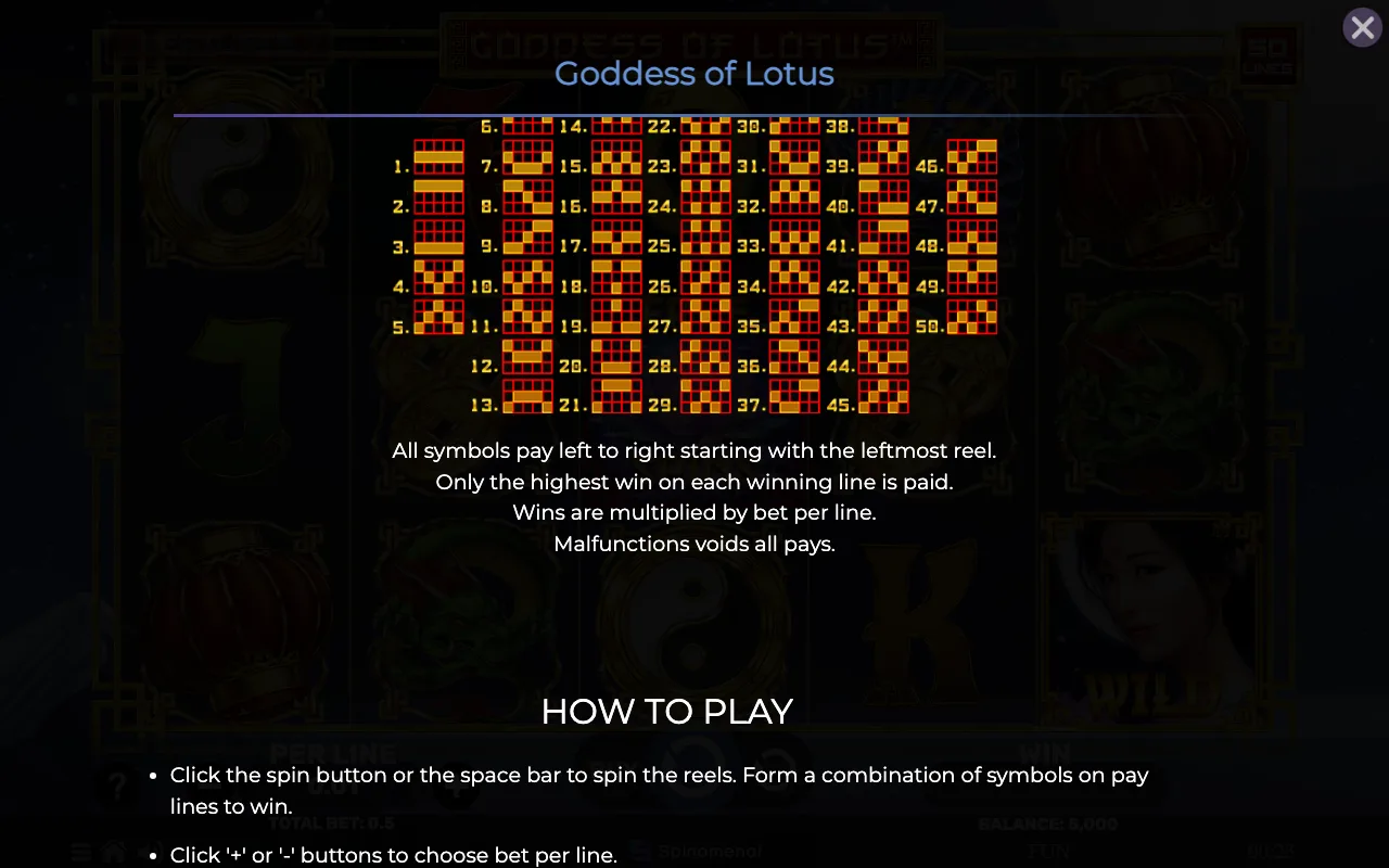 Game rules, page 6 — Goddess of Lotus