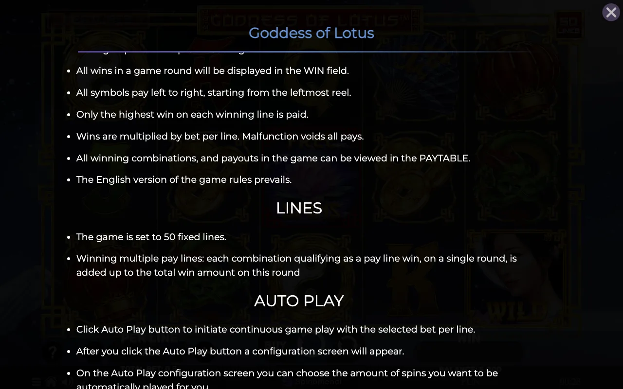Game rules, page 7 — Goddess of Lotus