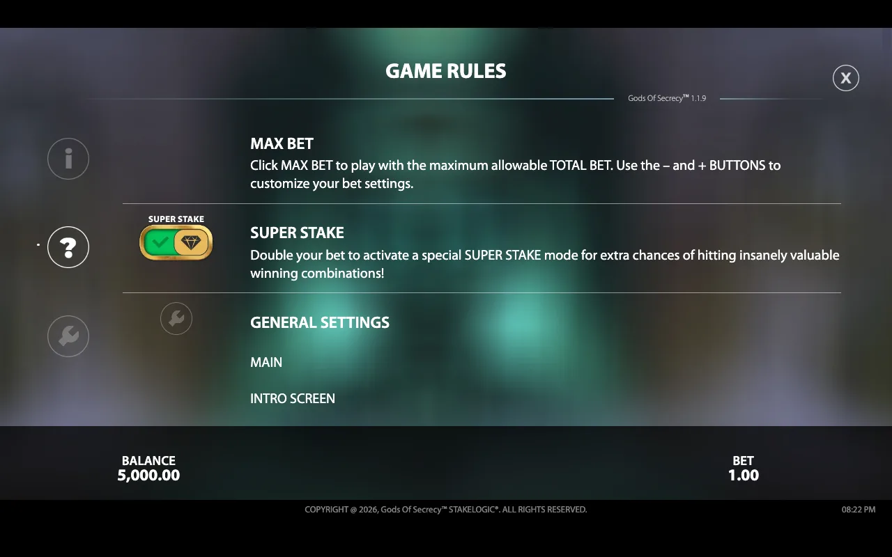 Game rules — Gods of Secrecy