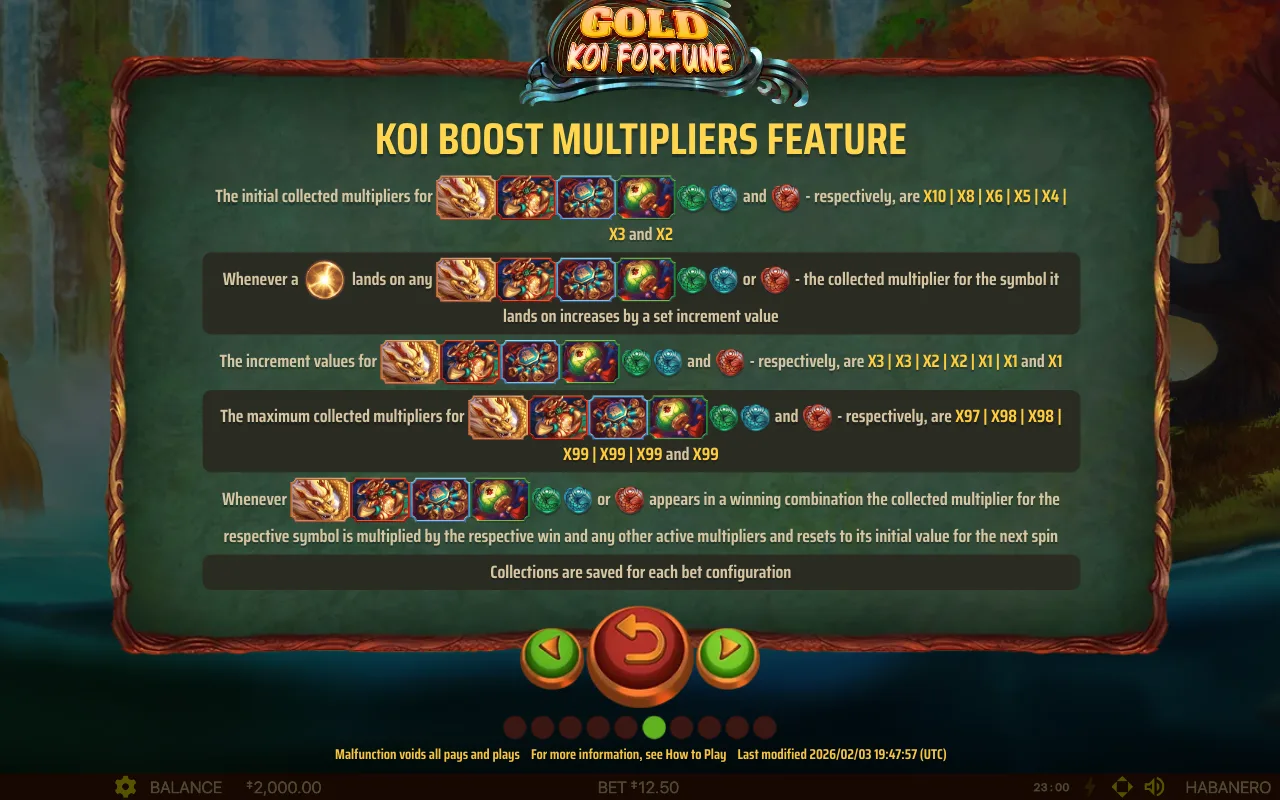 Spielregeln, Seite 8 — Gold Koi Fortune