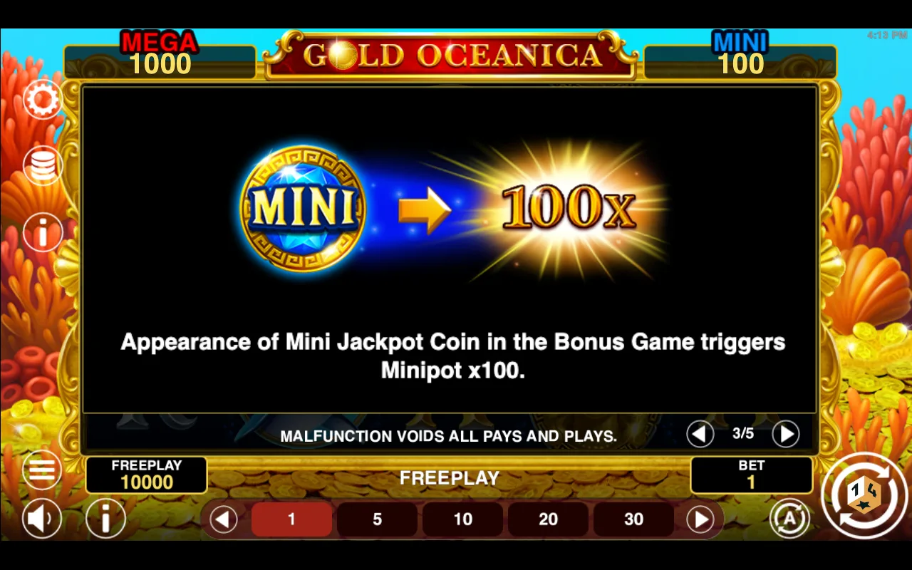 Game rules, page 3 — Gold Oceanica Hold And Win