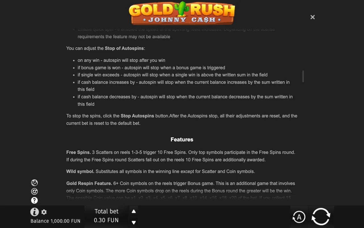 Game rules, page 7 — Gold Rush with Johnny Cash
