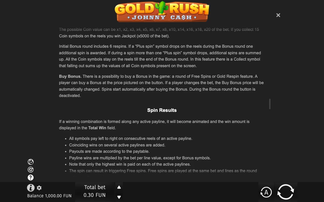 Game rules, page 8 — Gold Rush with Johnny Cash