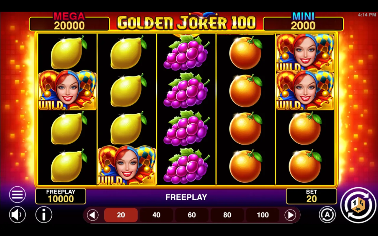 The base game — Golden Joker 100 Hold And Win