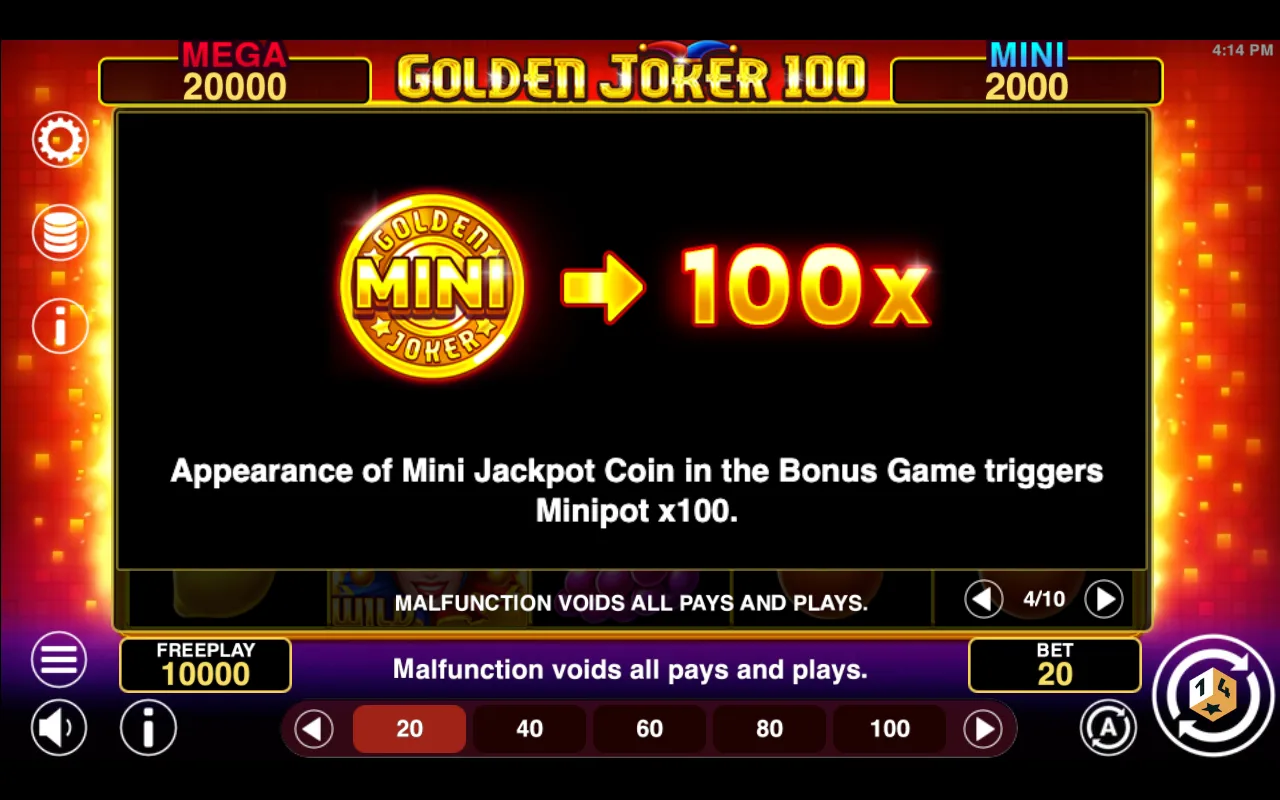 Game rules, page 4 — Golden Joker 100 Hold And Win
