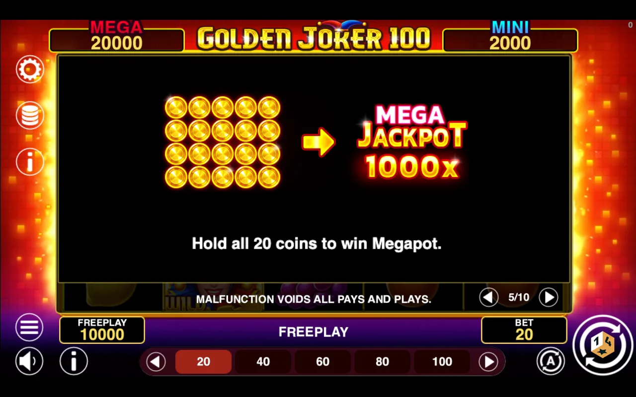 Game rules, page 5 — Golden Joker 100 Hold And Win