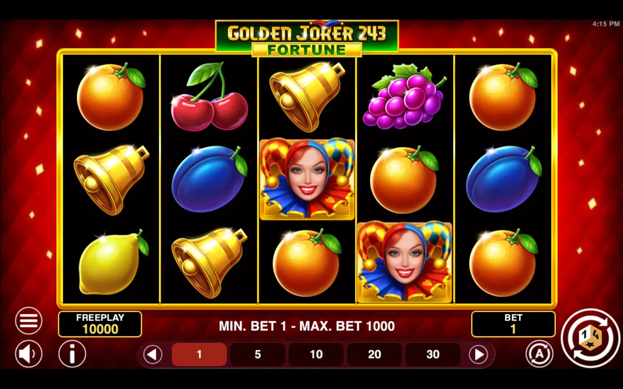 The base game — Golden Joker 243 Fortune
