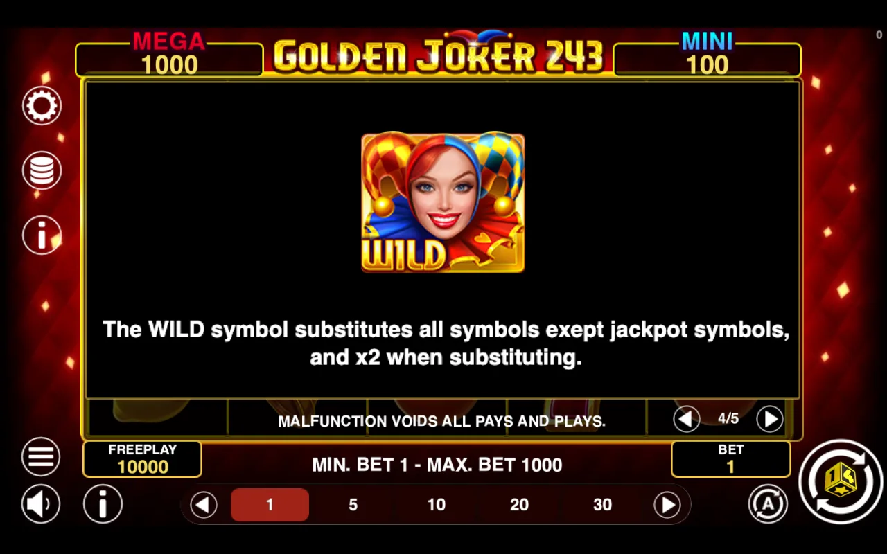 Game rules, page 3 — Golden Joker 243