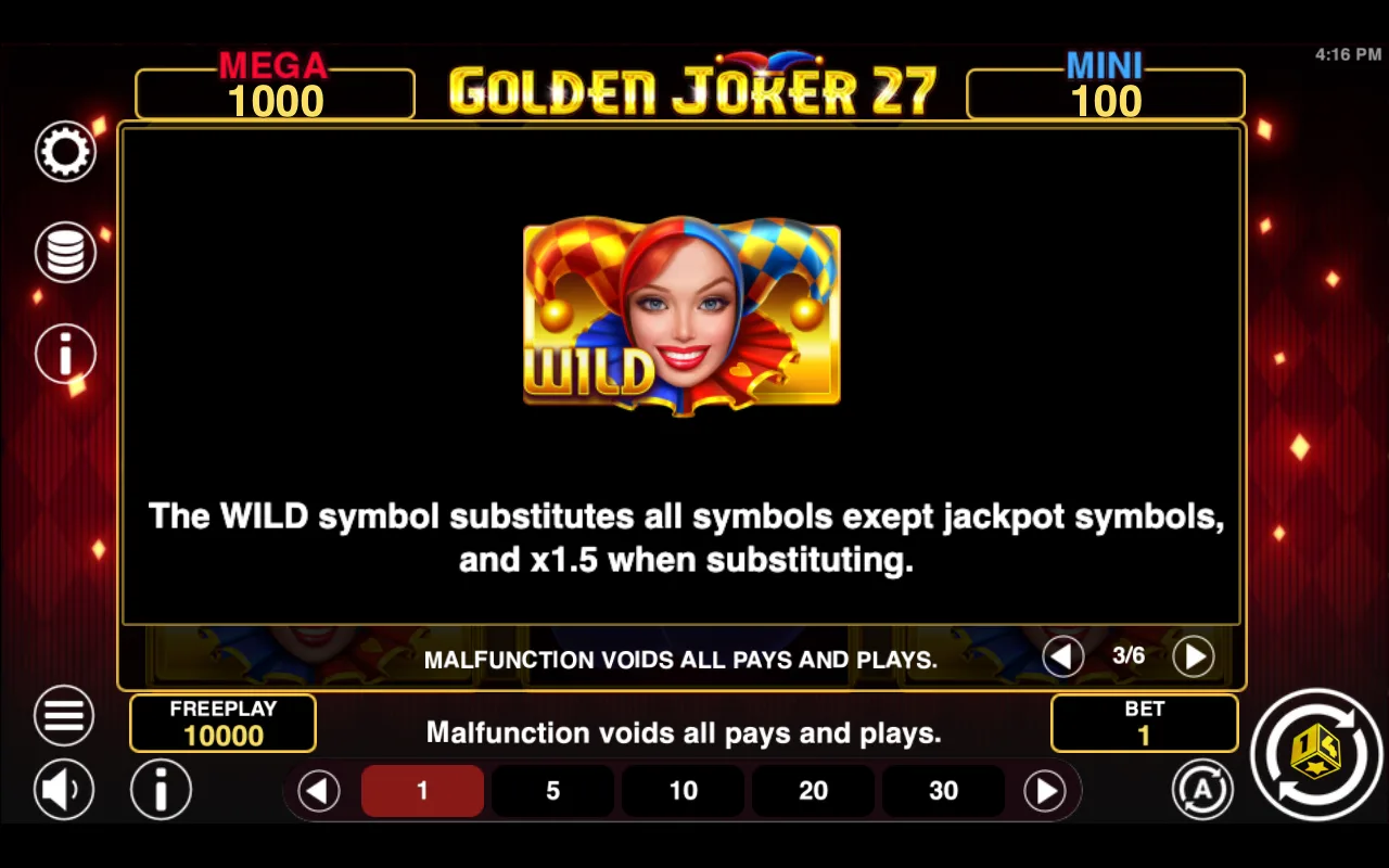 Game rules, page 3 — Golden Joker 27
