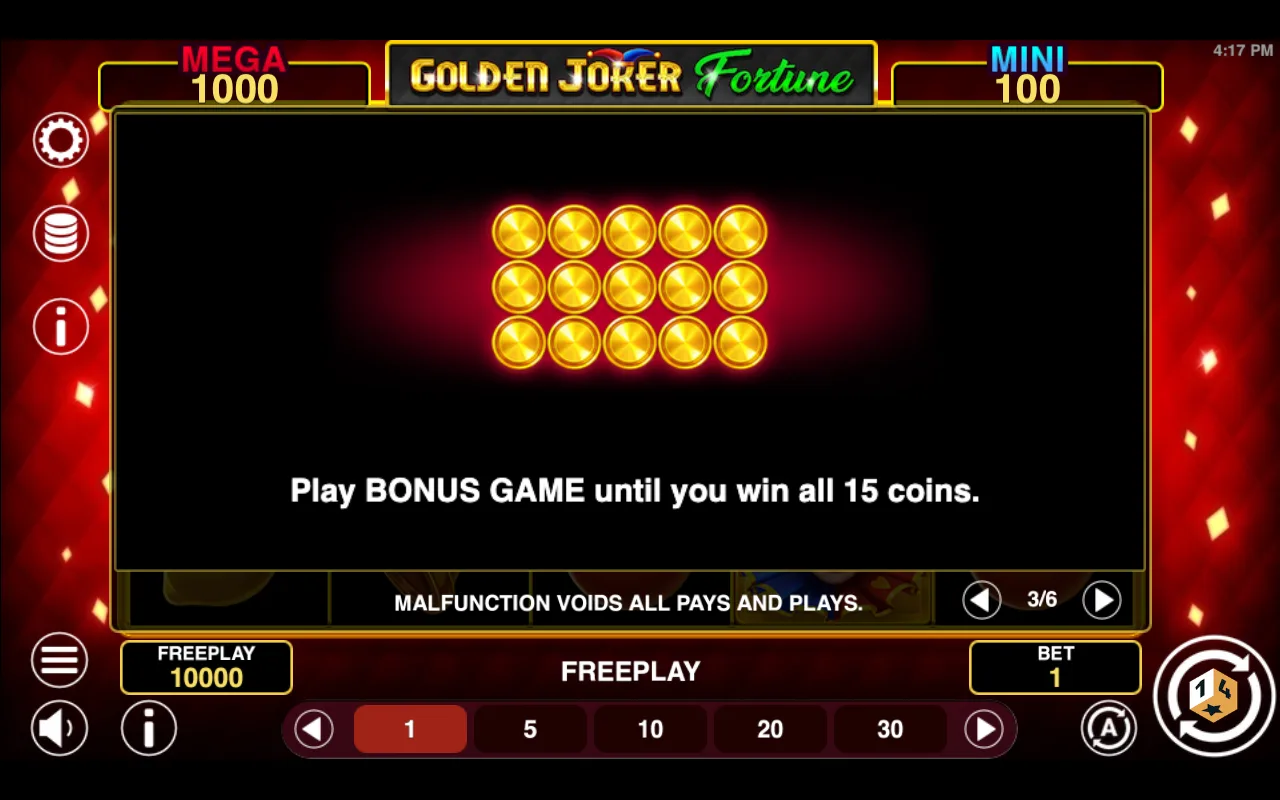 Game rules, page 3 — Golden Joker Fortune