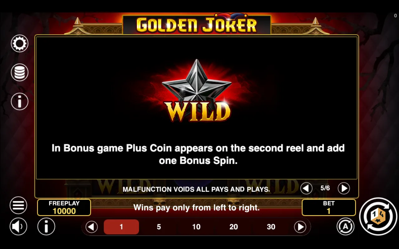 Game rules, page 5 — Golden Joker Halloween