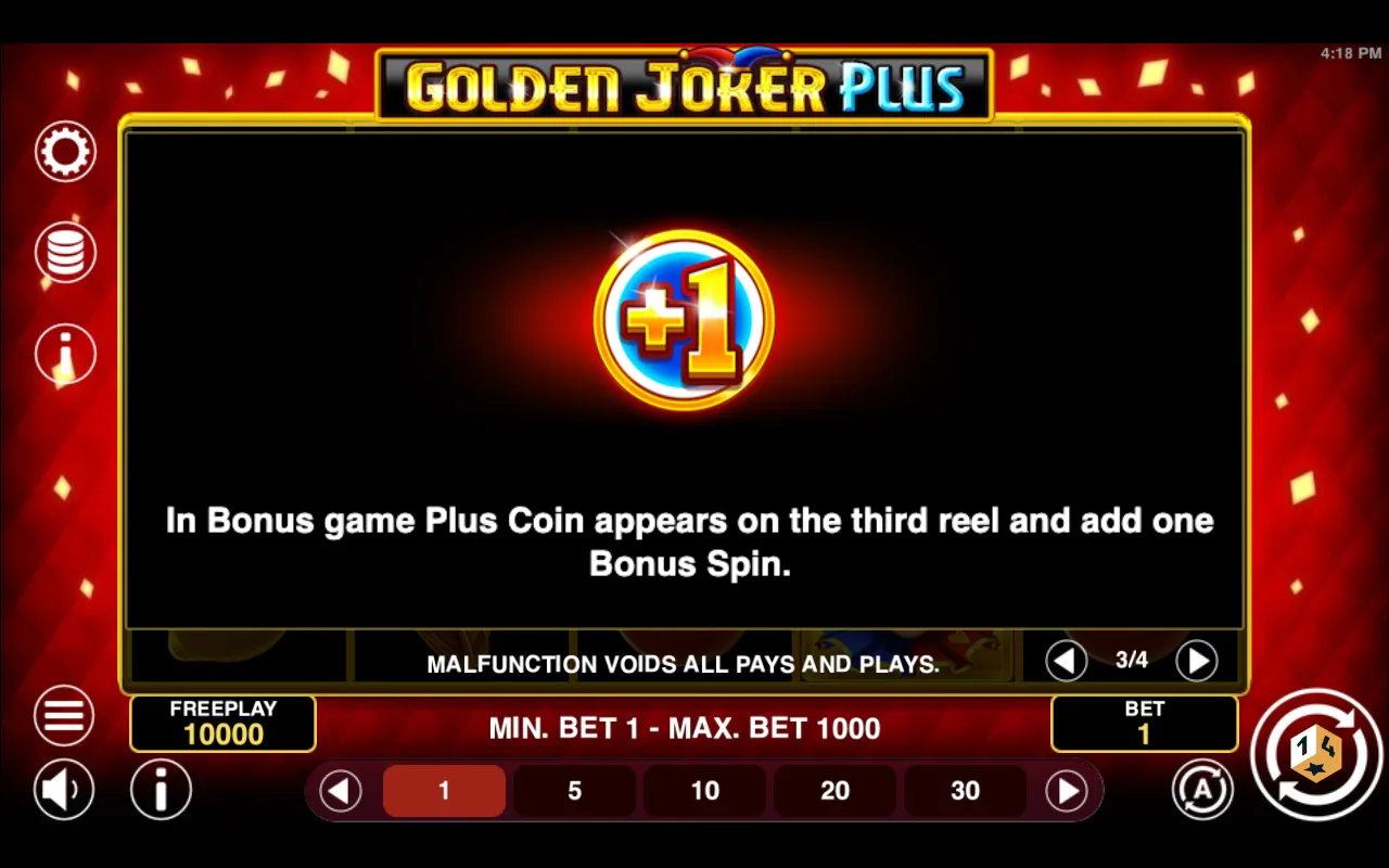 Game rules, page 3 — Golden Joker Plus