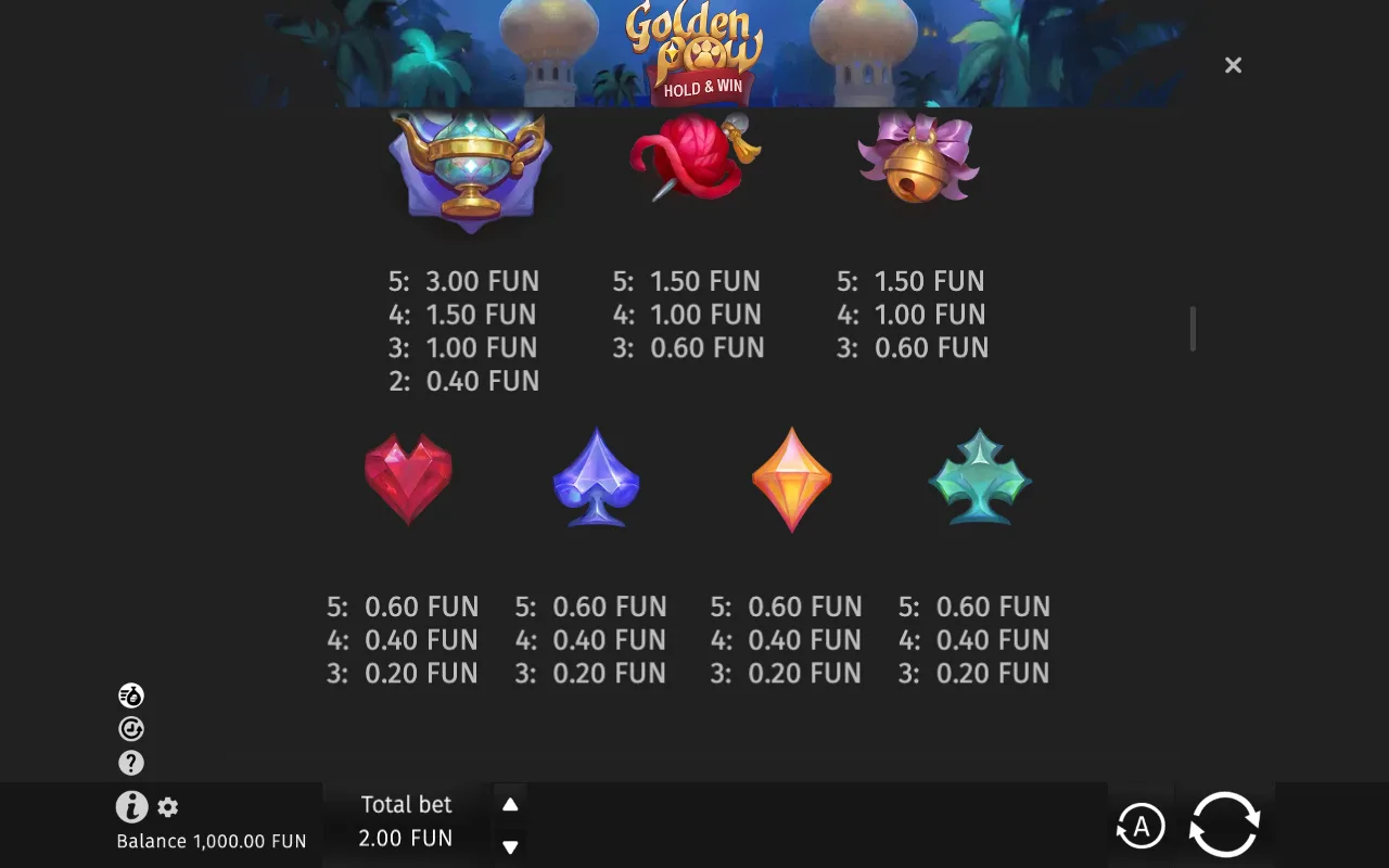 Game rules, page 3 — Golden Paw Hold Win