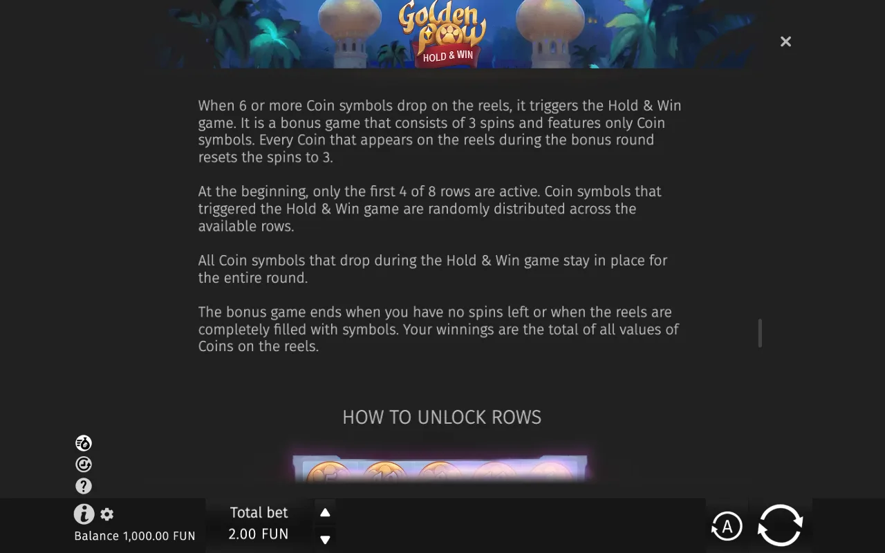 Game rules, page 5 — Golden Paw Hold Win