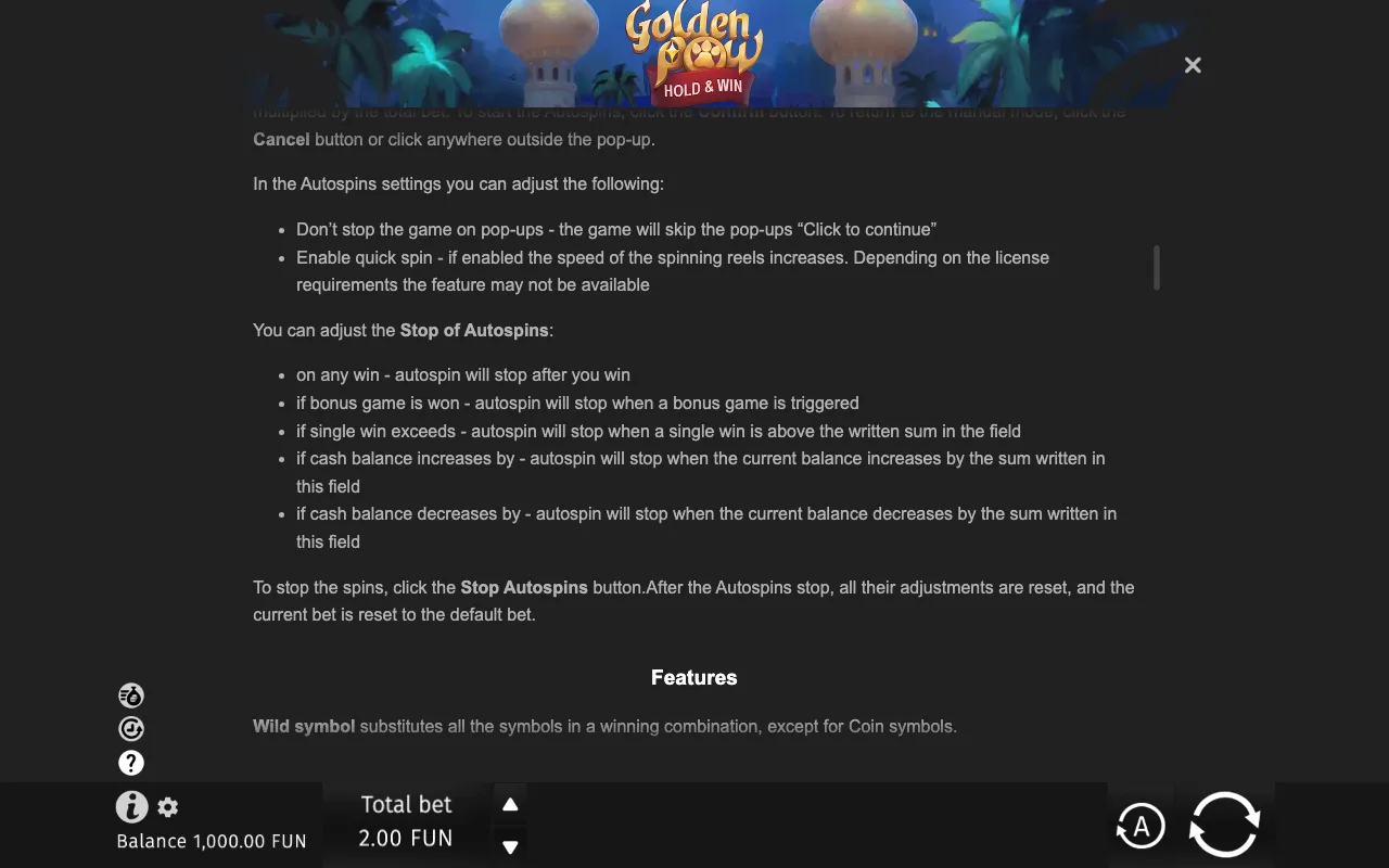 Game rules, page 7 — Golden Paw Hold Win