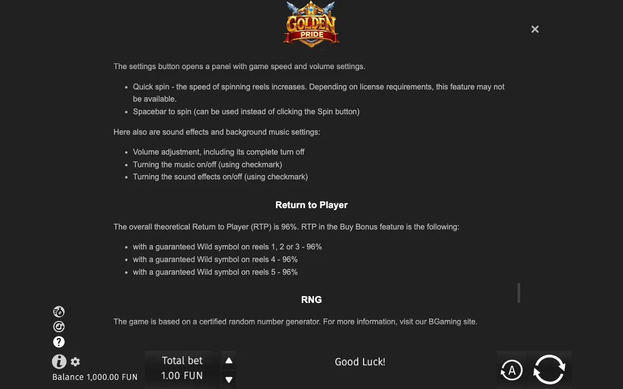 Game rules, page 9 — Golden Pride