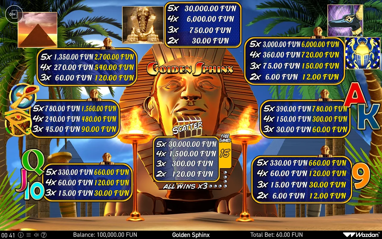 Game rules, page 1 — Golden Sphinx