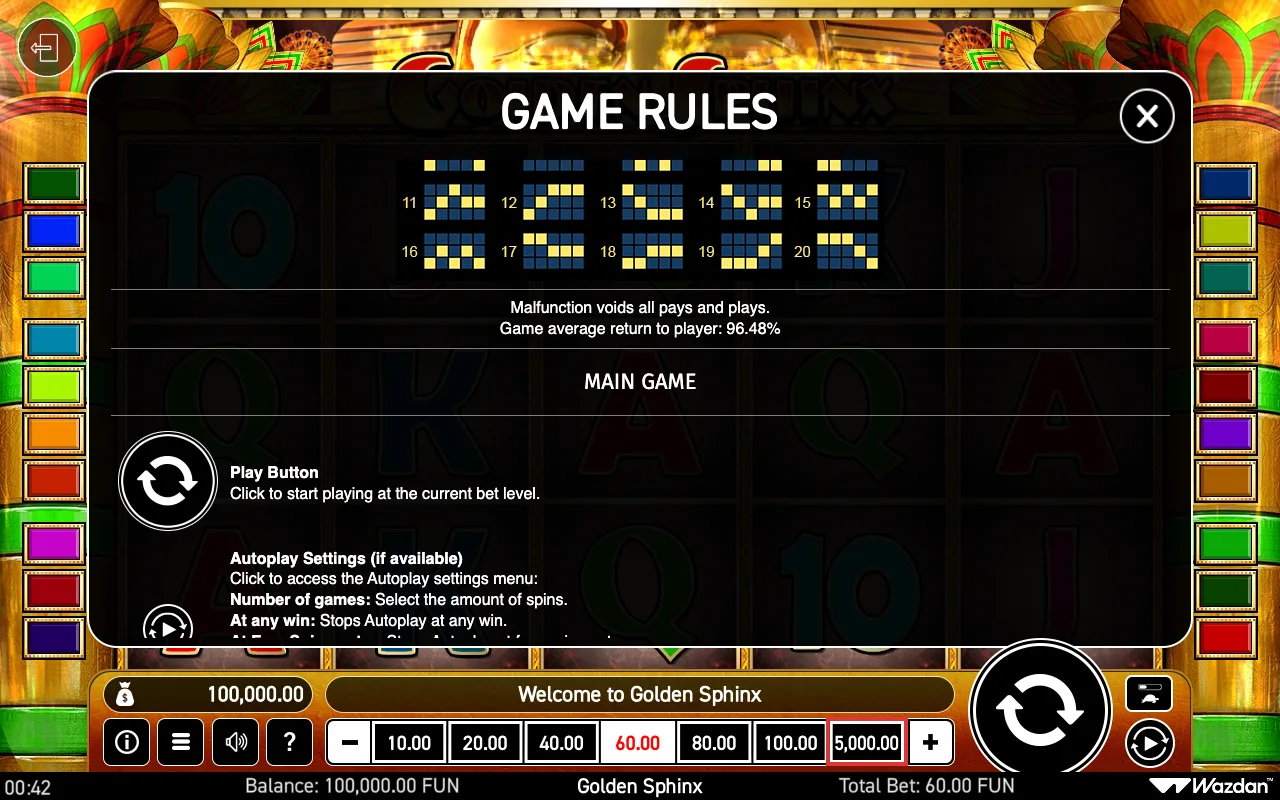 Game rules, page 4 — Golden Sphinx