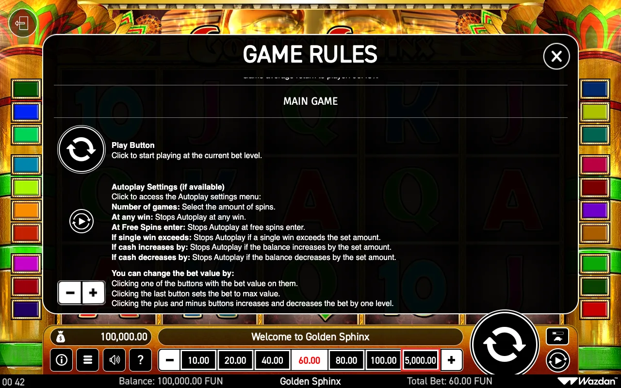 Game rules, page 5 — Golden Sphinx