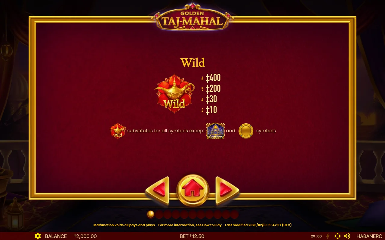 Game rules, page 3 — Golden Taj Mahal