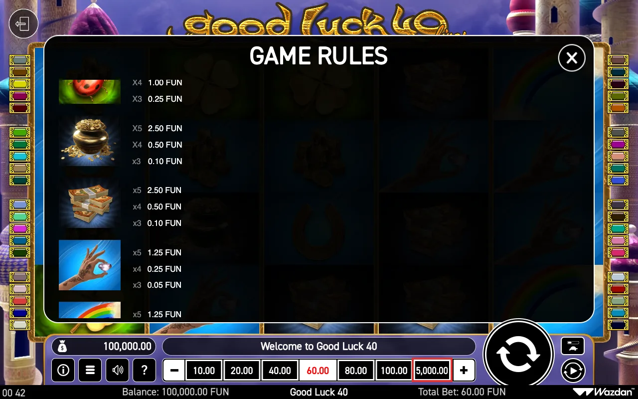 Game rules, page 3 — Good Luck 40