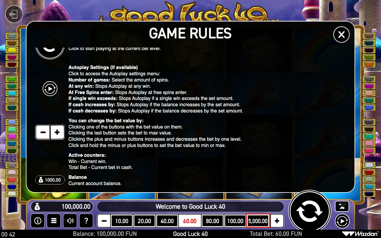 Game rules, page 5 — Good Luck 40