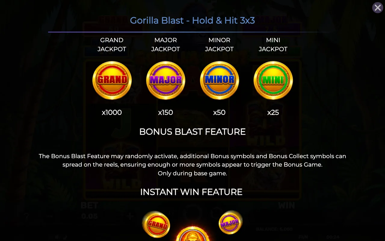 Jackpot jackpot jackpot jackpot — Gorilla Blast Holdhit 3x3