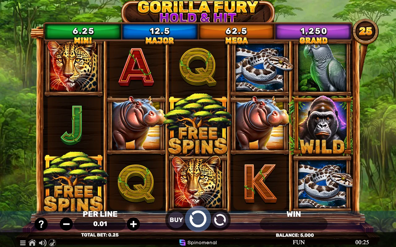 The base game — Gorilla Fury Hold Hit