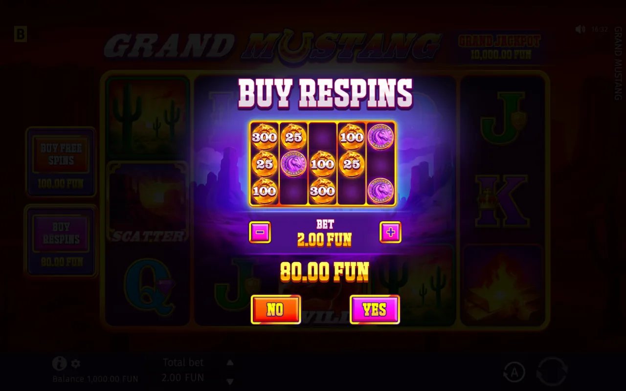 Buying the feature — Grand Mustang