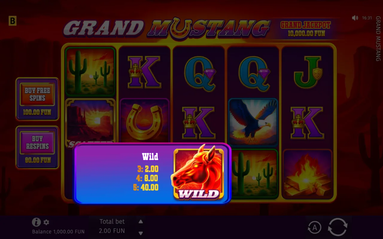 The base game — Grand Mustang