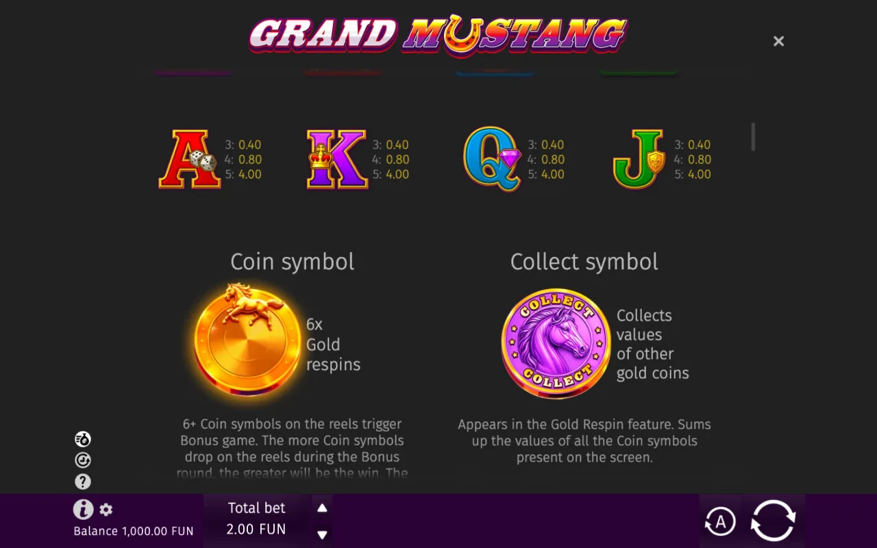 Game rules, page 2 — Grand Mustang