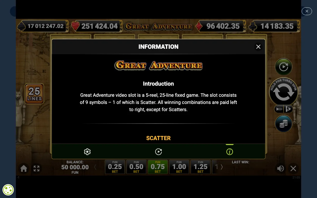 Game rules, page 1 — Great Adventure