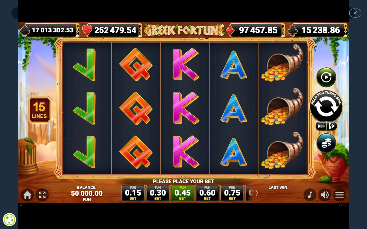 The base game — Greek Fortune