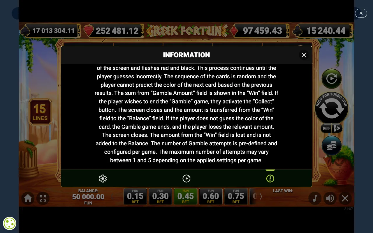 Game rules, page 5 — Greek Fortune
