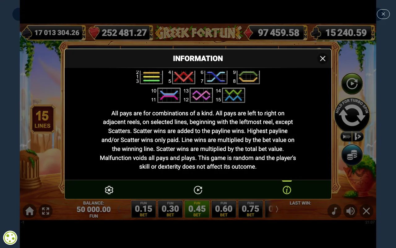 Game rules, page 6 — Greek Fortune