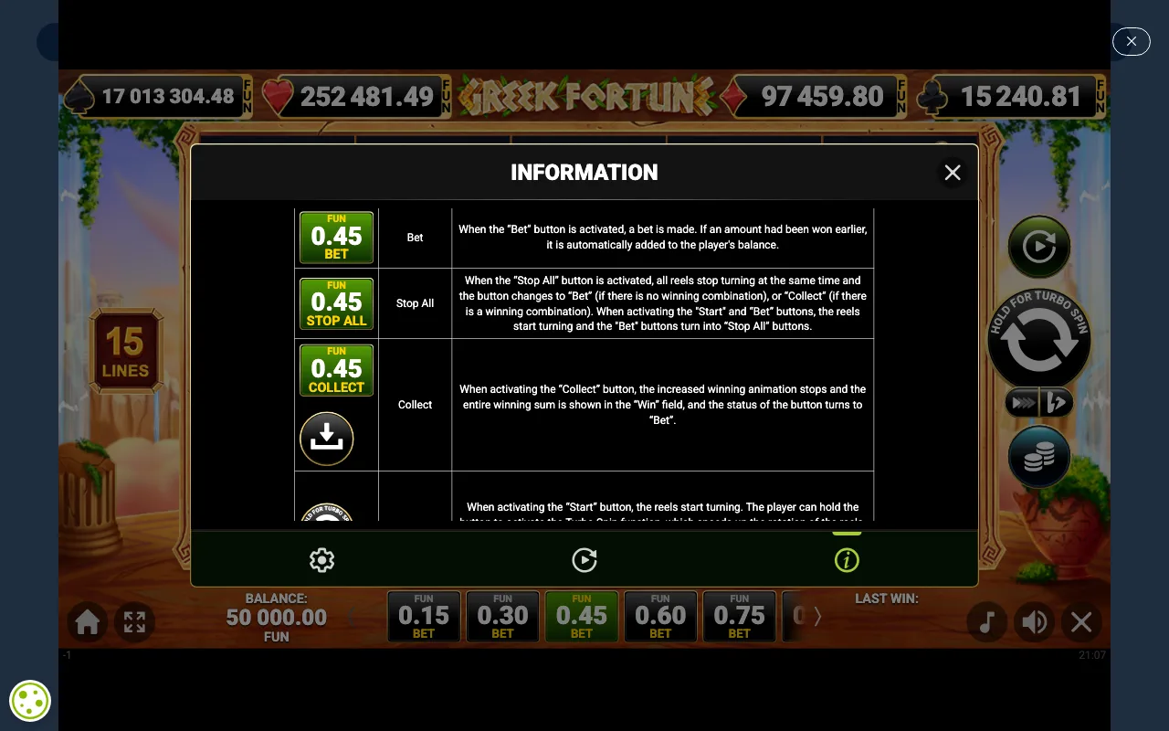Game rules, page 7 — Greek Fortune