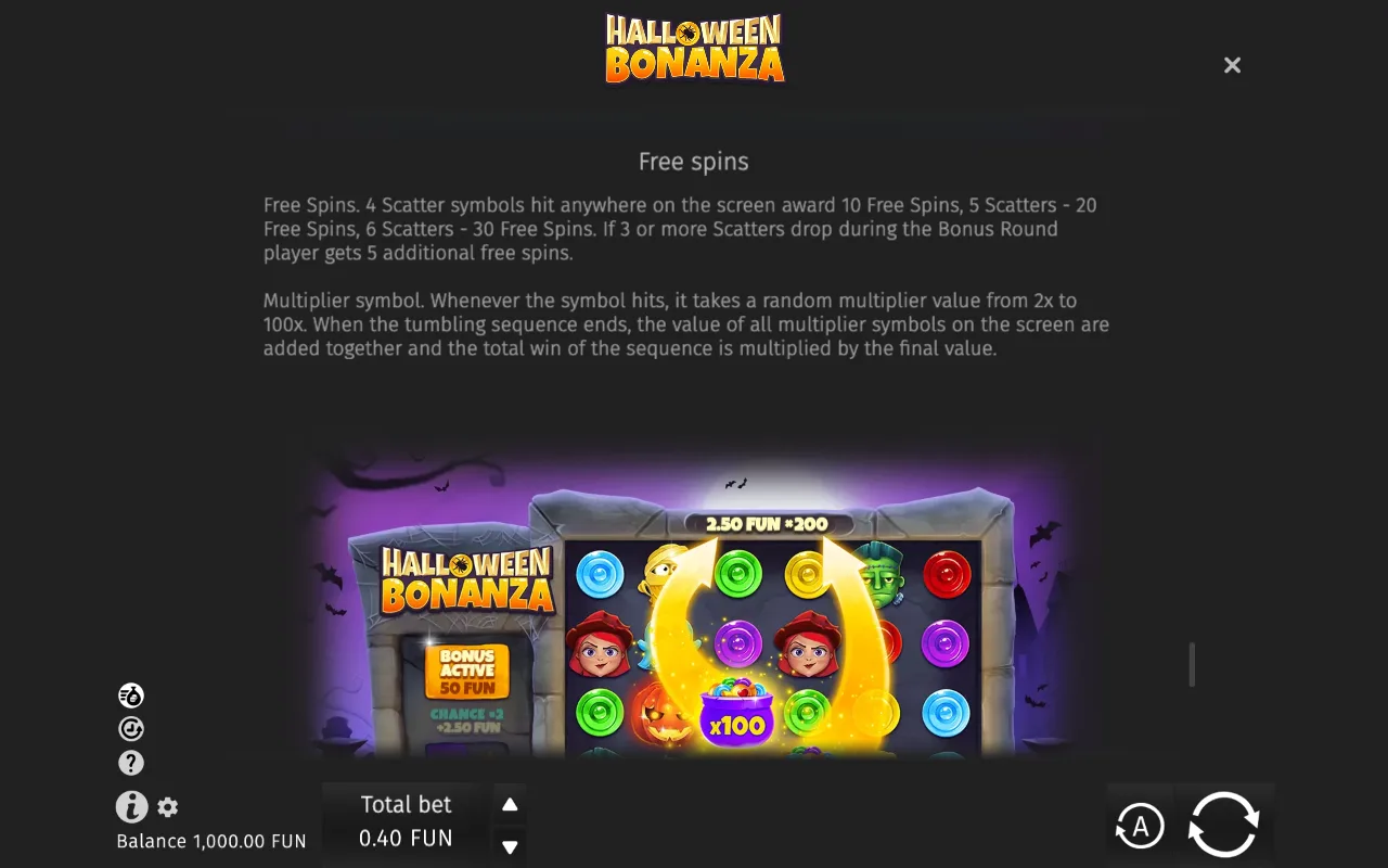 Game rules, page 4 — Halloween Bonanza