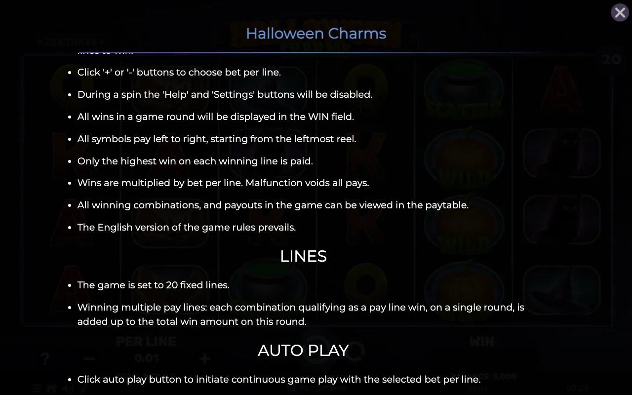 Game rules, page 4 — Halloween Charms